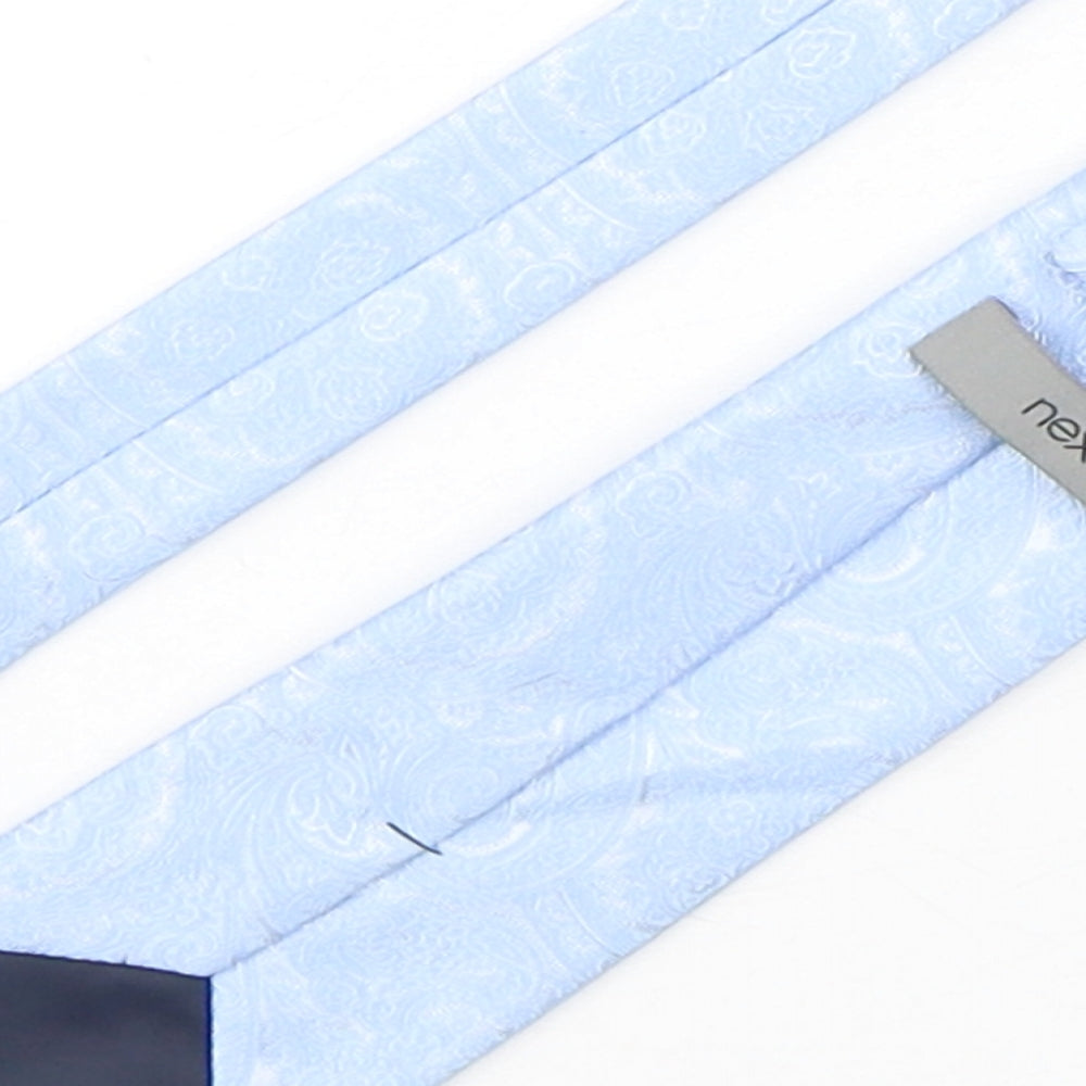 NEXT Mens Blue Paisley Polyester Pointed Tie One Size