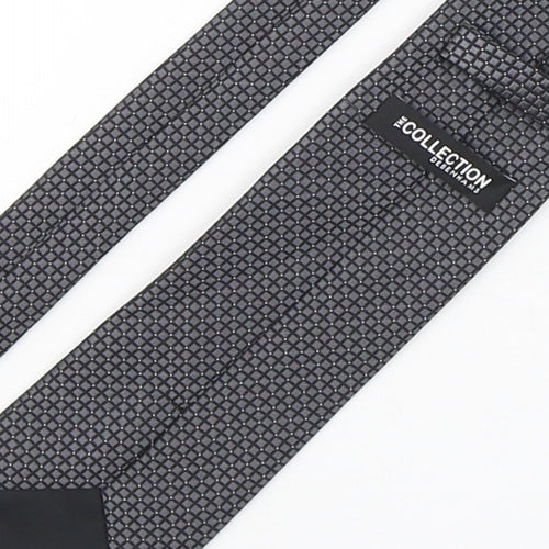 The Collection by Debenhams Mens Grey Plaids & Checks Polyester Pointed Tie One Size