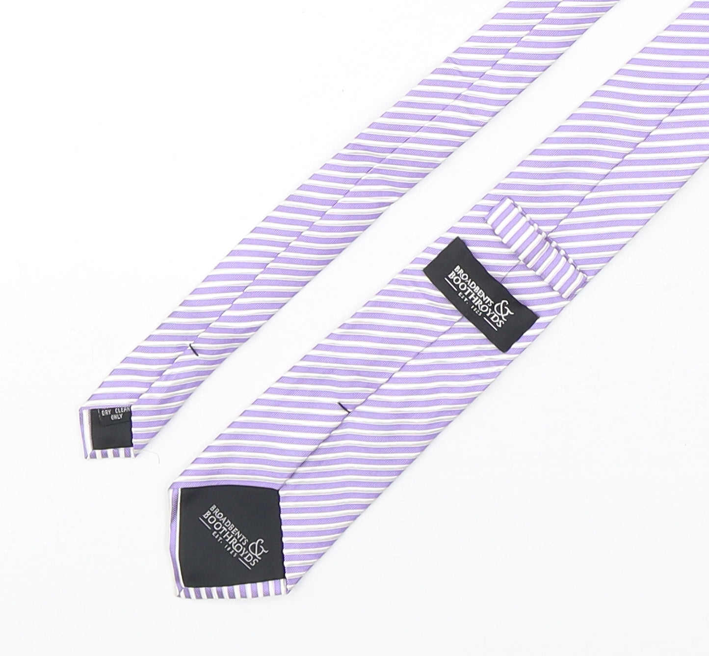 Broadbent & Boothroyds  Mens Multicoloured Striped Silk Pointed Tie One Size