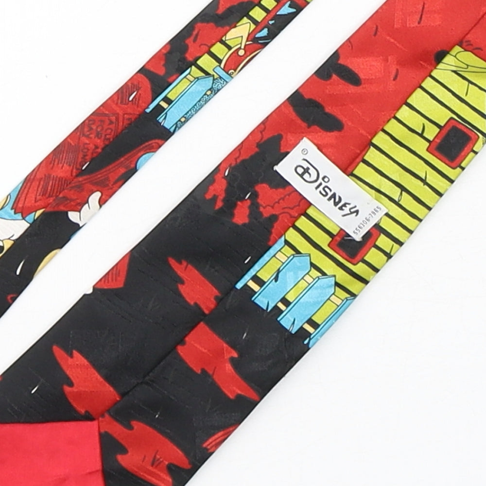 Disney Mens Multicoloured Geometric Polyester Pointed Tie One Size - Donald Duck