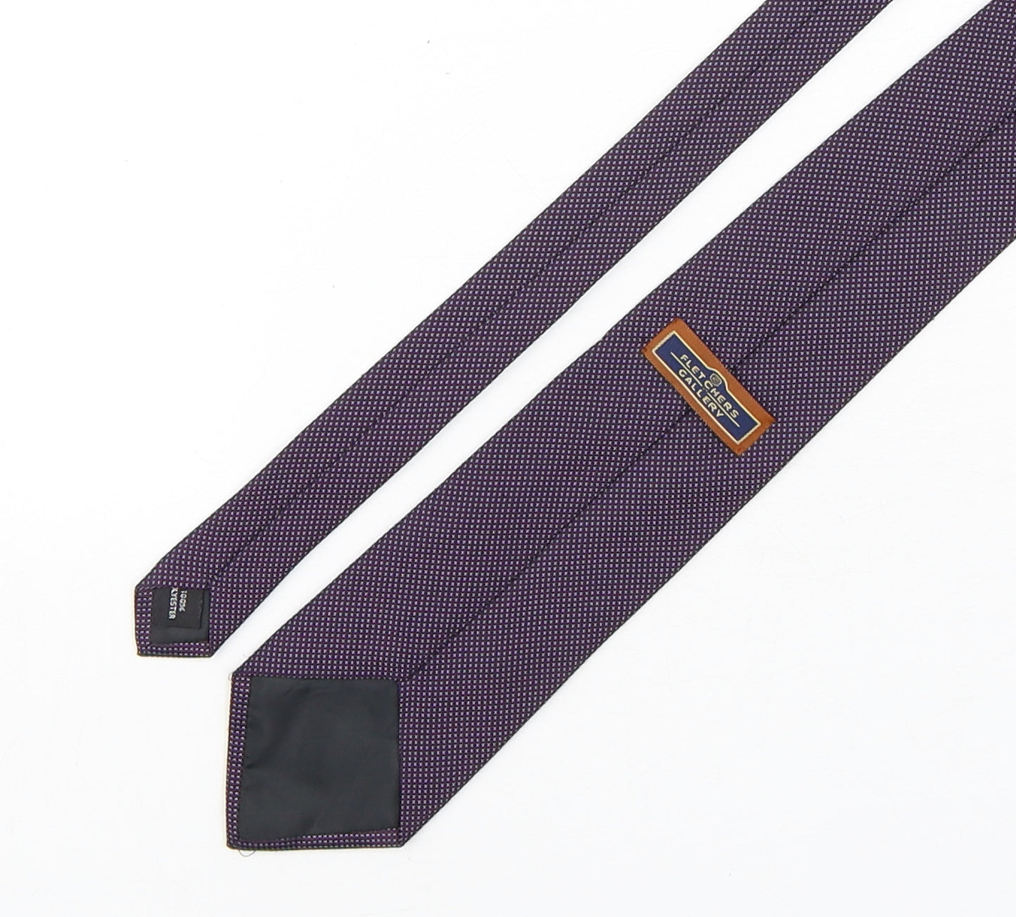 Fletchers Gallery  Mens Multicoloured Plaids & Checks Polyester Pointed Tie One Size