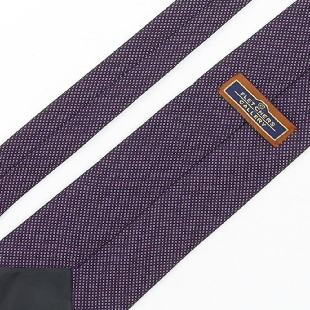 Fletchers Gallery  Mens Multicoloured Plaids & Checks Polyester Pointed Tie One Size