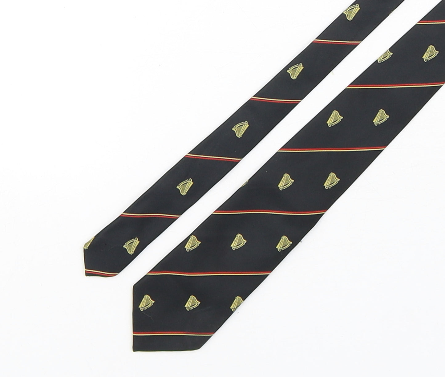 Roberto  Mens Multicoloured Striped Polyester Pointed Tie One Size - Guinness