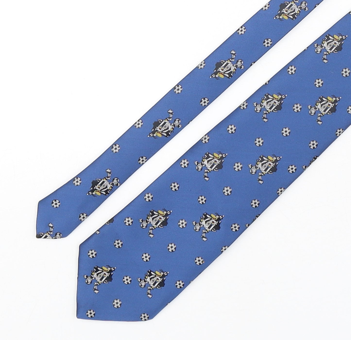 Newcastle United Mens Blue Geometric Polyester Pointed Tie One Size