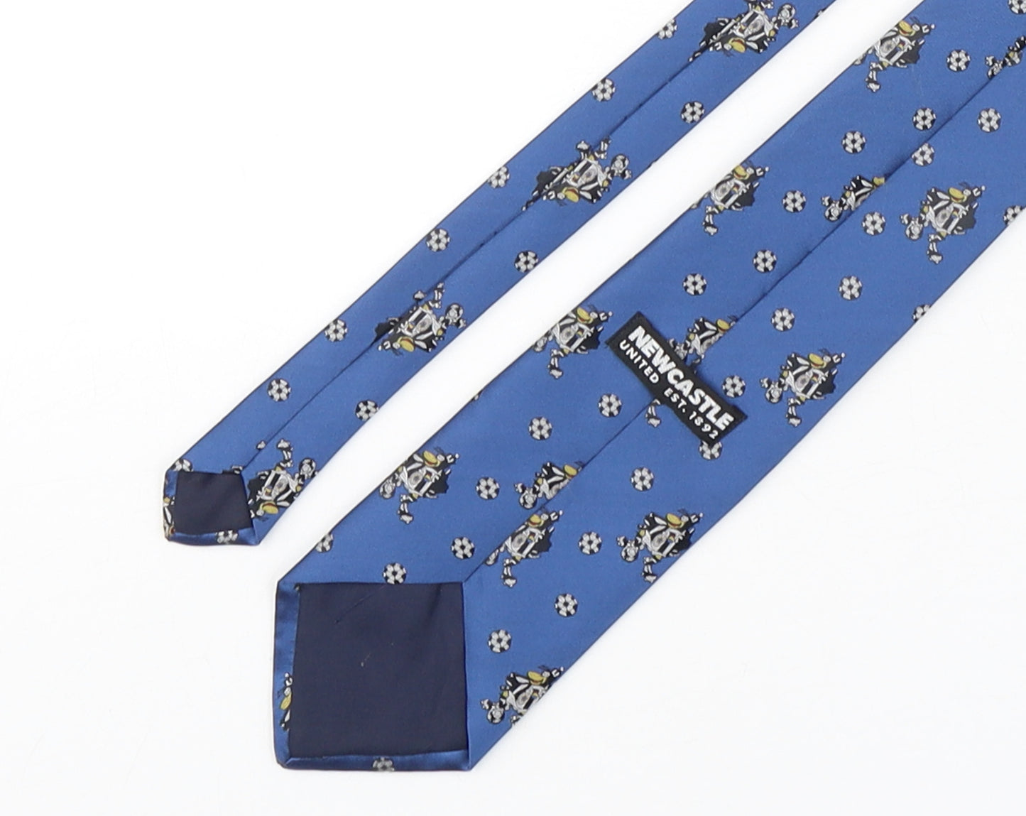 Newcastle United Mens Blue Geometric Polyester Pointed Tie One Size