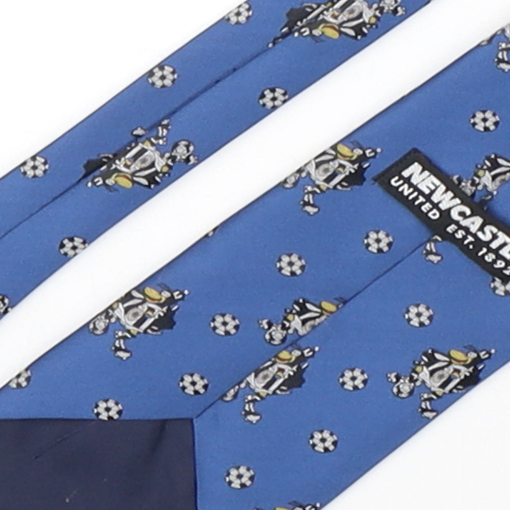 Newcastle United Mens Blue Geometric Polyester Pointed Tie One Size