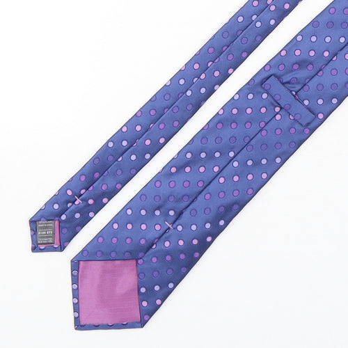 Marks and Spencer Mens Multicoloured Polka Dot Silk Pointed Tie One Size
