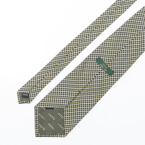 Patra Mens Multicoloured Houndstooth Silk Pointed Tie One Size