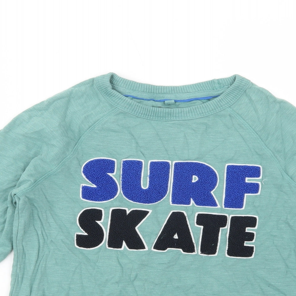 Fat Face Boys Green  Cotton Pullover Sweatshirt Size 10-11 Years  Pullover - Surf Skate