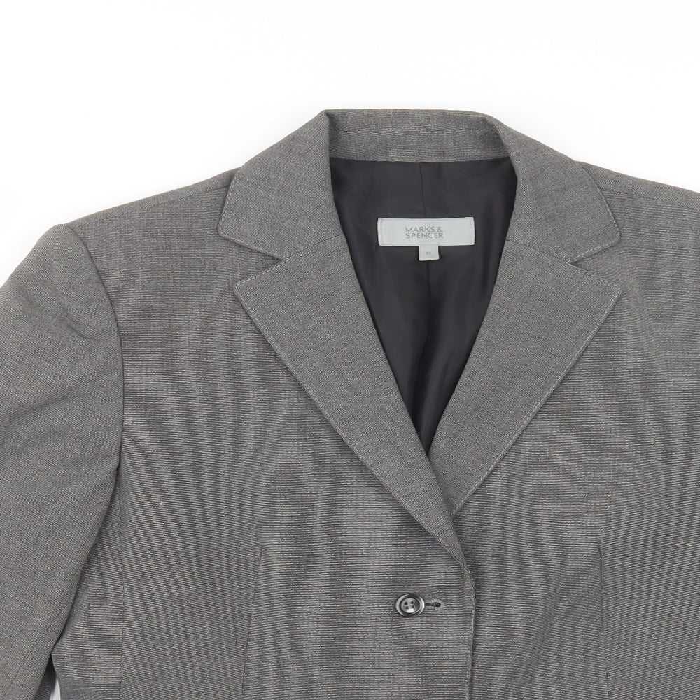 Marks and Spencer Womens Grey   Jacket Blazer Size 12  Button