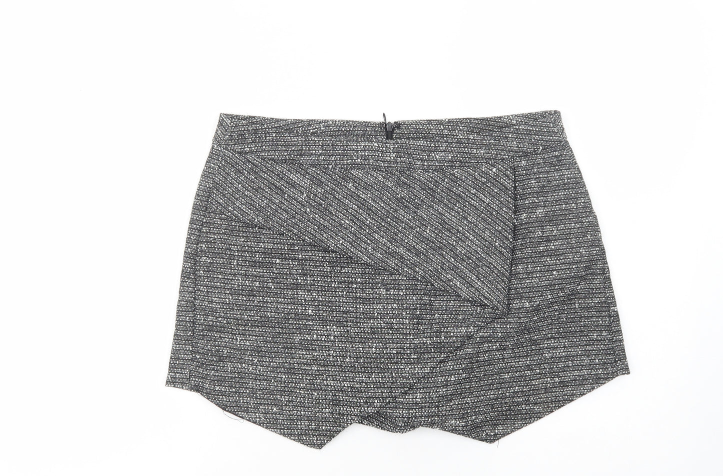 Now  Womens Grey  Polyester Mini Skort Size 12   Zip