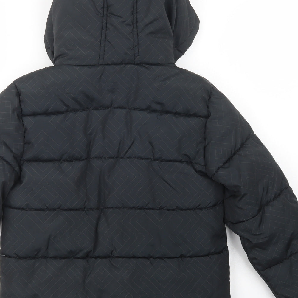 George Boys Black   Puffer Jacket Jacket Size 8-9 Years  Zip - Xbox