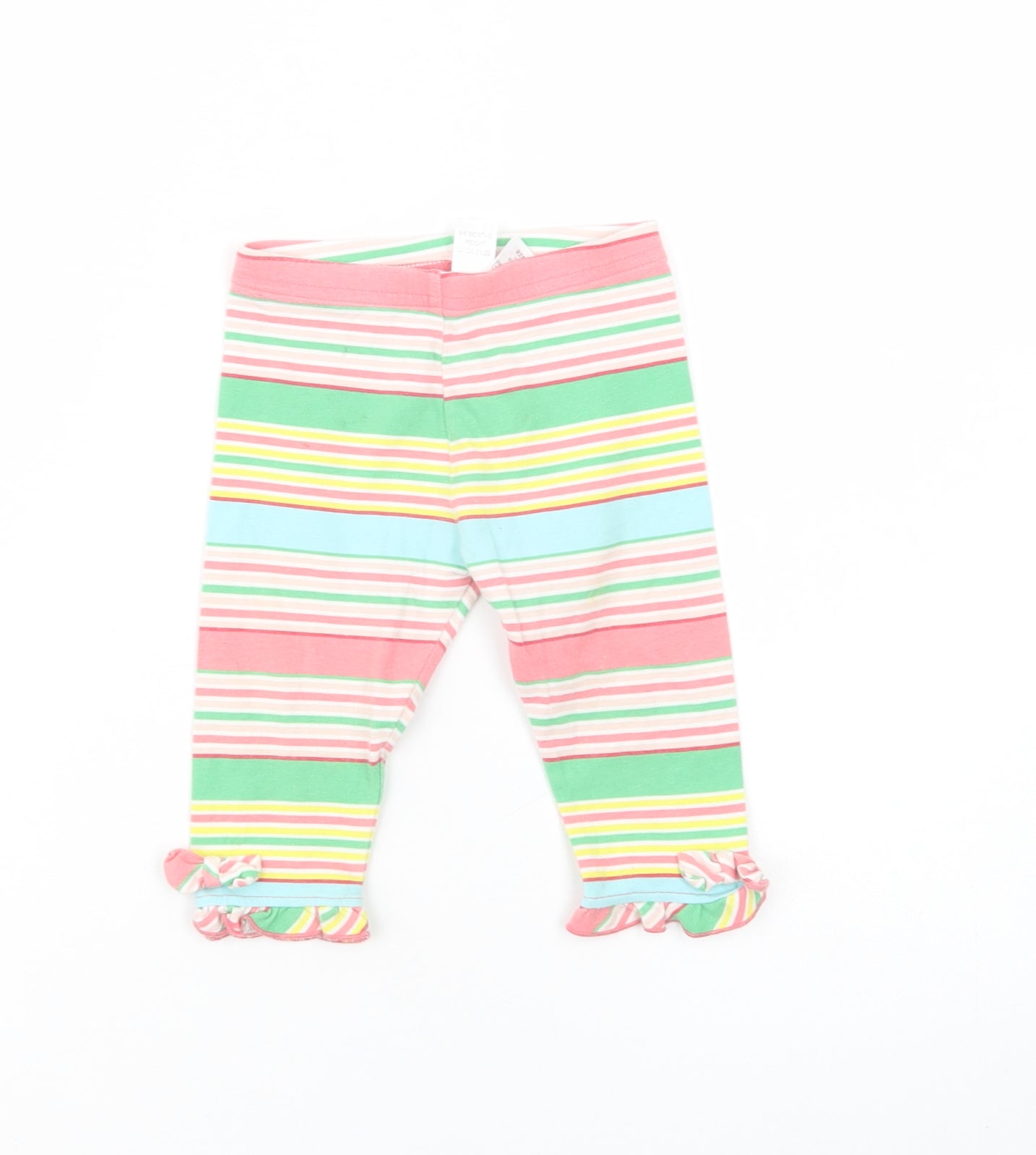 NEXT Baby Multicoloured Striped Cotton Jogger Leggings Size 6-9 Months