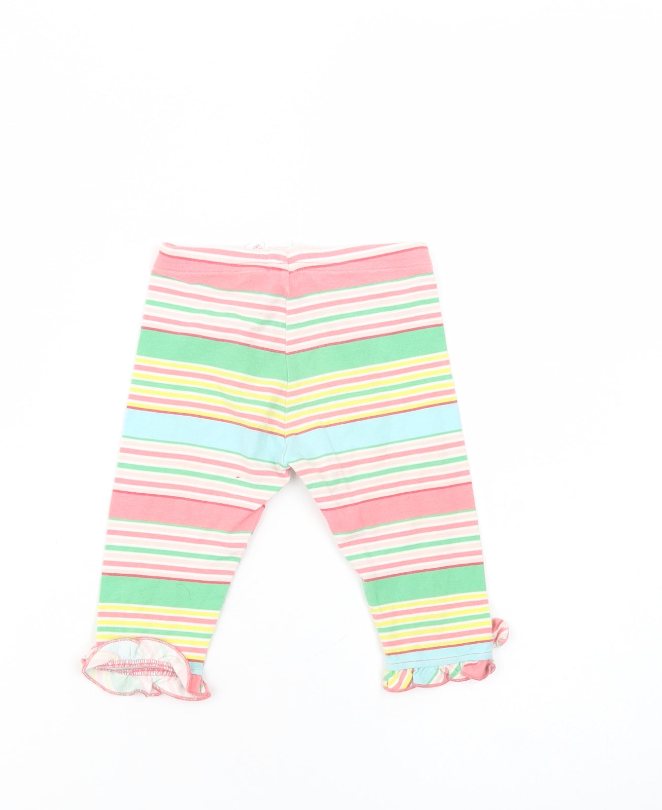NEXT Baby Multicoloured Striped Cotton Jogger Leggings Size 6-9 Months