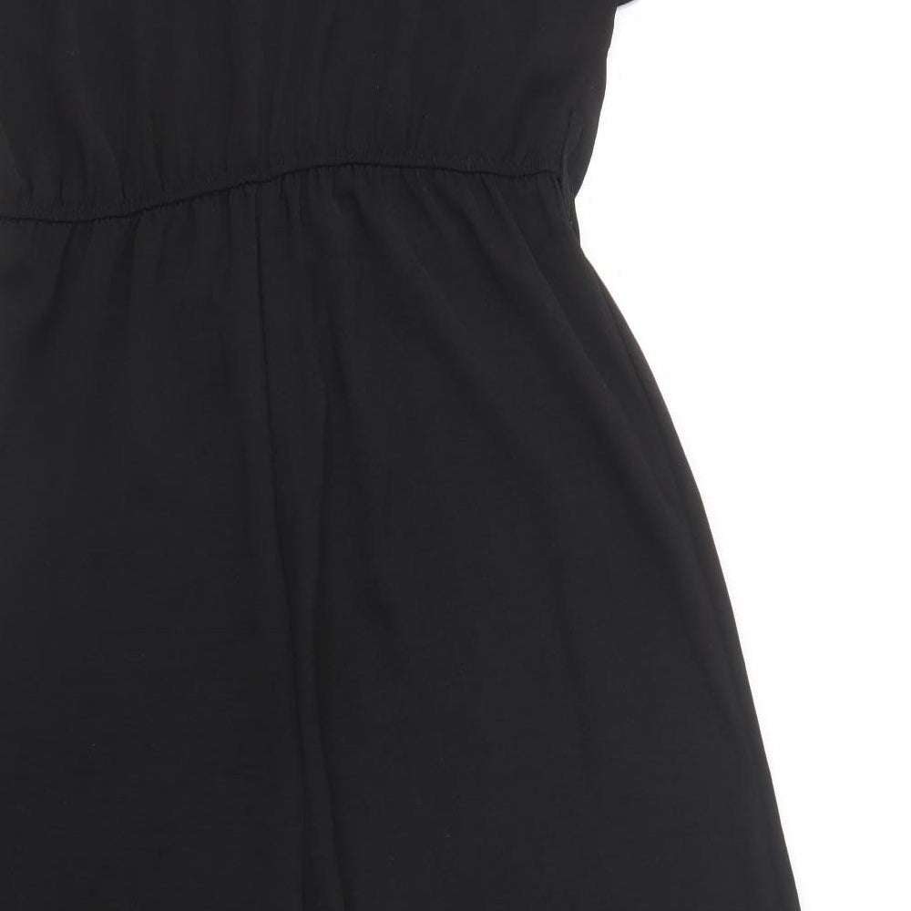 New Look Womens Black  Polyester Jumpsuit One-Piece Size 16 L20 in Button