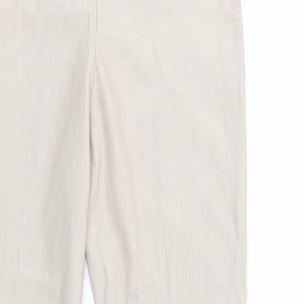 Missguided Womens Beige  Polyester Jegging Leggings Size 14 L27 in   - Faux Leather