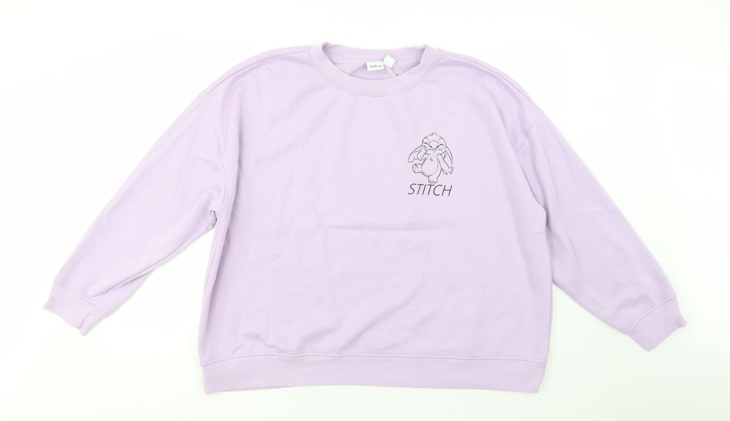 Primark Womens Purple  Cotton Pullover Sweatshirt Size XL  Pullover - Stitch