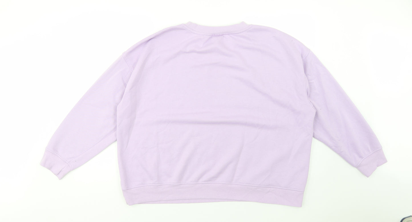 Primark Womens Purple  Cotton Pullover Sweatshirt Size XL  Pullover - Stitch