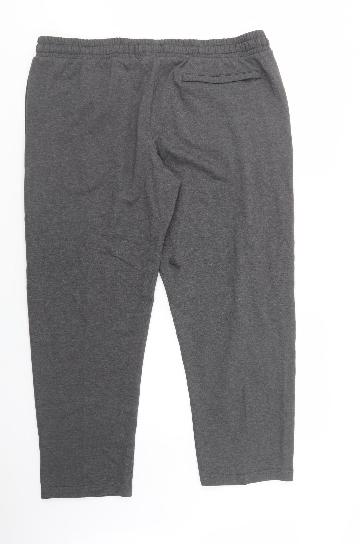 Marks and Spencer Mens Grey  Cotton Jogger Trousers Size XL L30 in Regular Drawstring