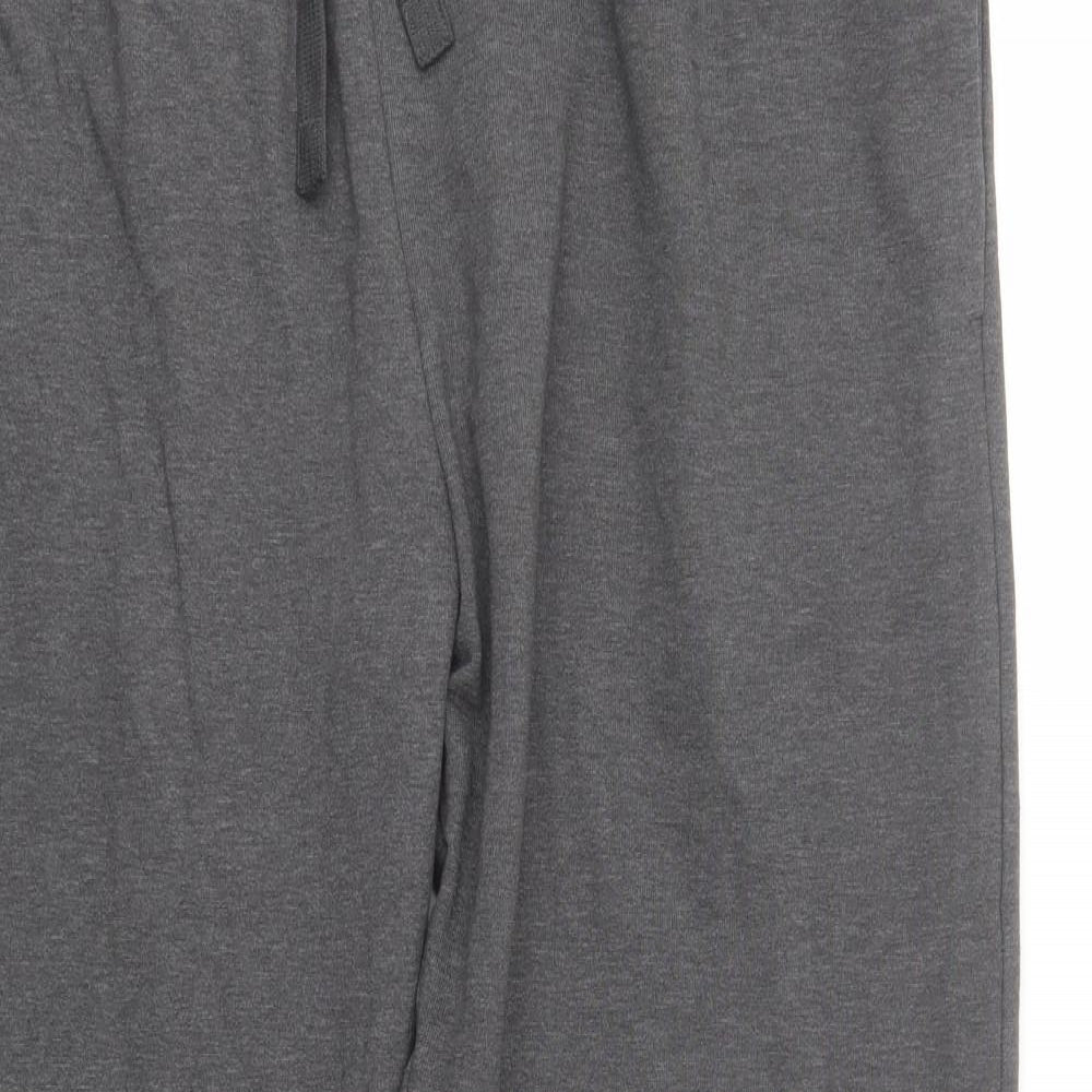 Marks and Spencer Mens Grey  Cotton Jogger Trousers Size XL L30 in Regular Drawstring