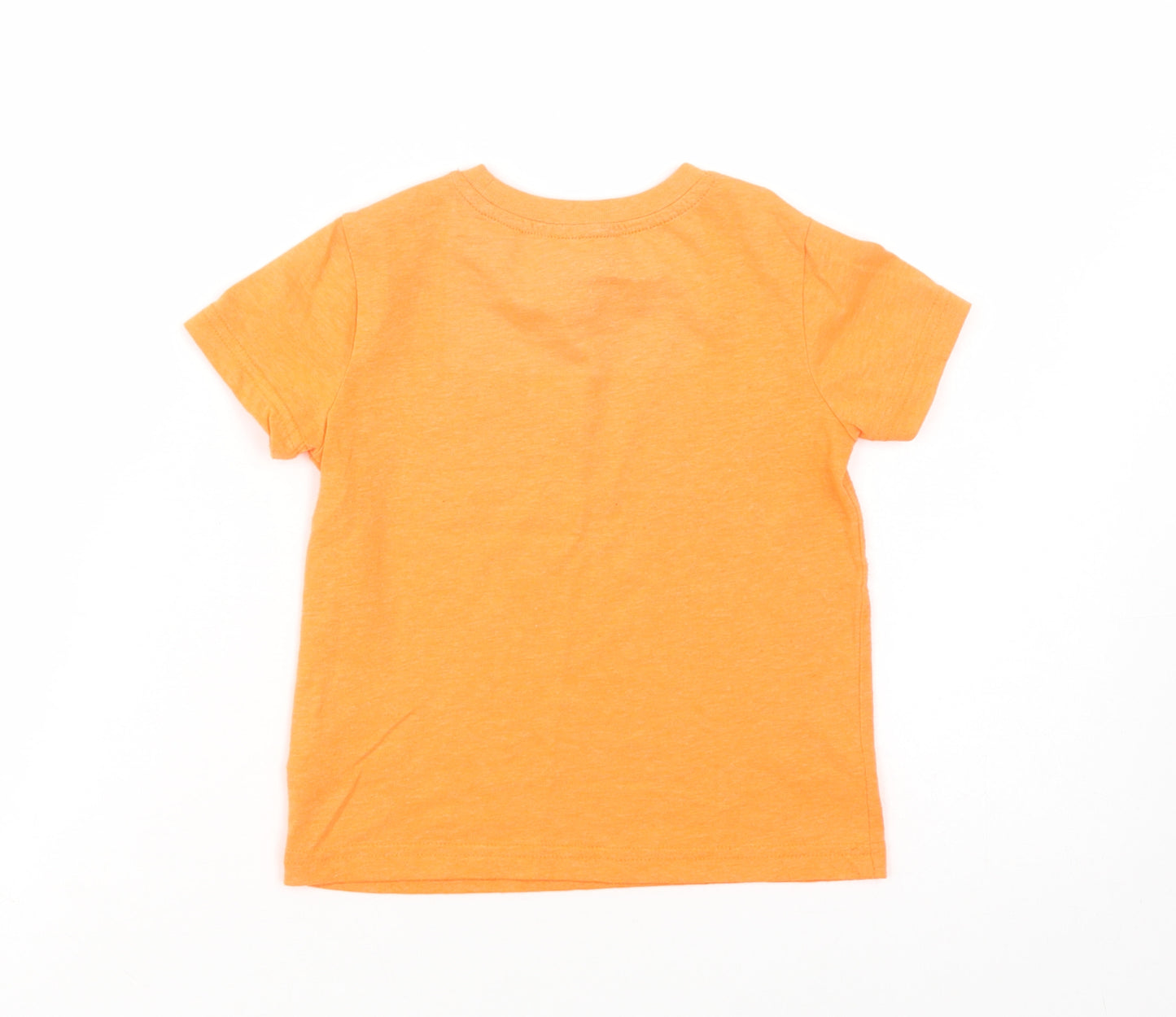 F&F Boys Orange  Polyester Pullover T-Shirt Size 2-3 Years Crew Neck Pullover - Cool Dude