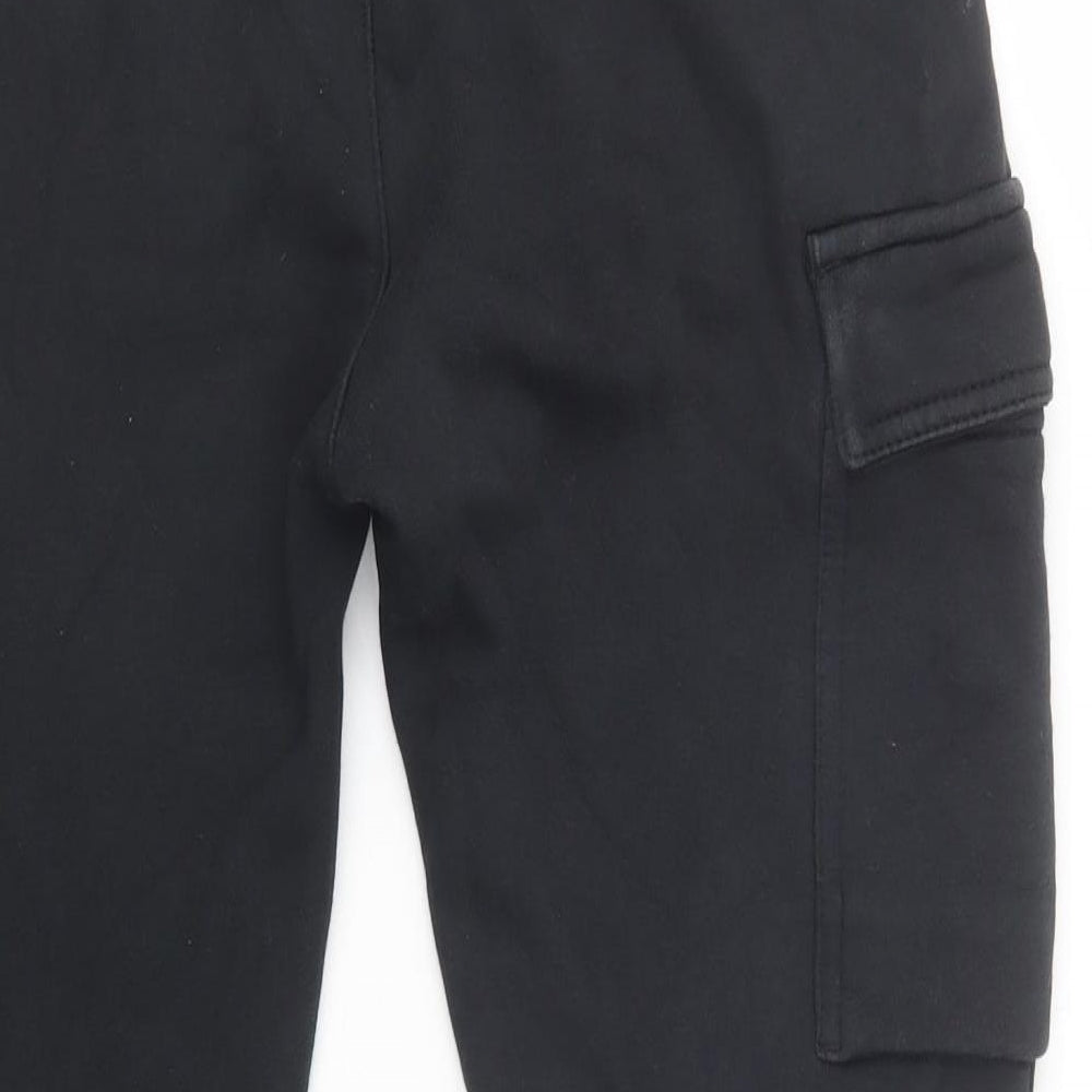 Nike Womens Black  Cotton Jogger Trousers Size XS L26 in Regular Drawstring