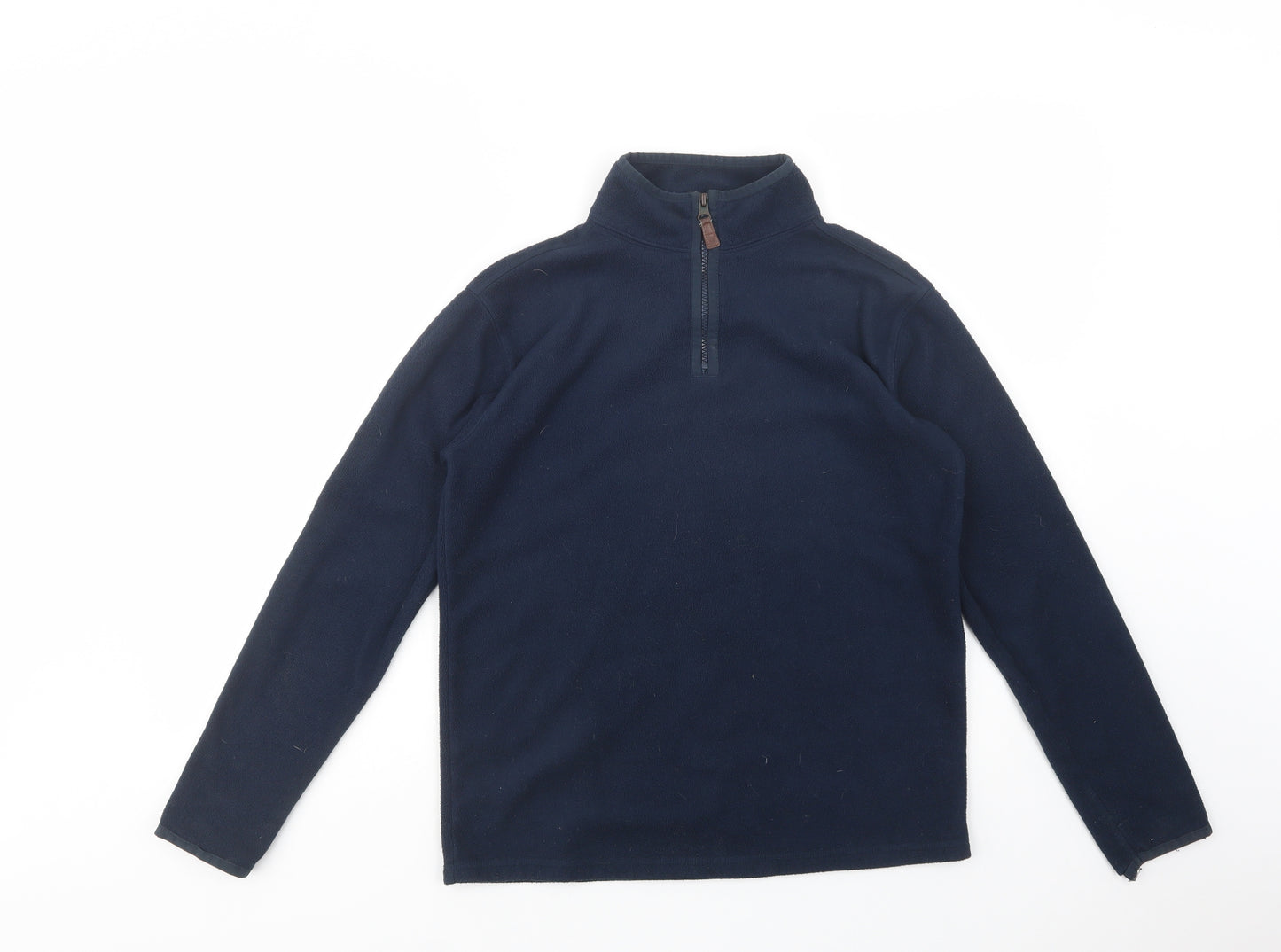Marks and Spencer Boys Blue  Polyester Pullover Sweatshirt Size 13-14 Years  Zip