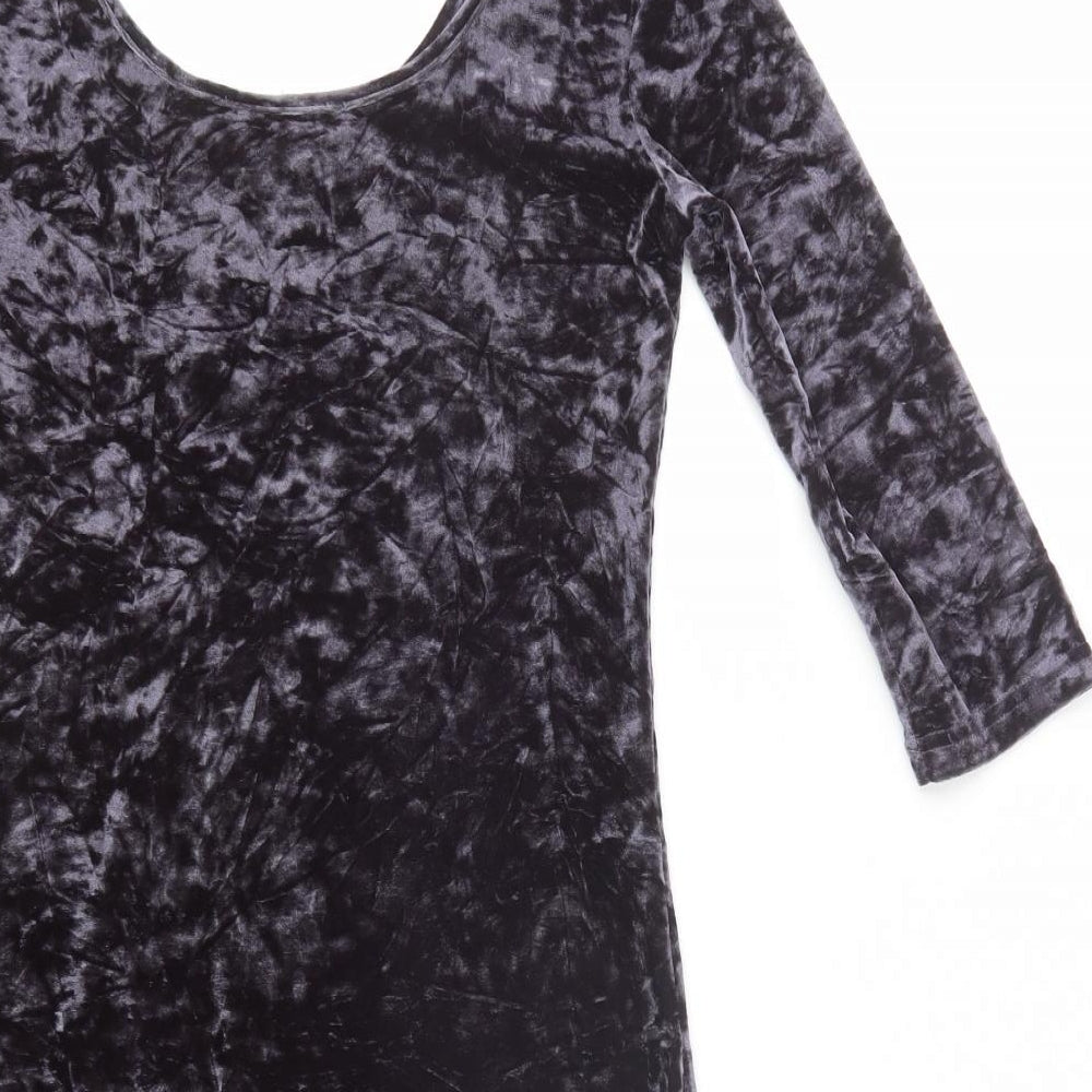 Primark Womens Grey  Polyester Bodycon  Size 14  Scoop Neck Pullover