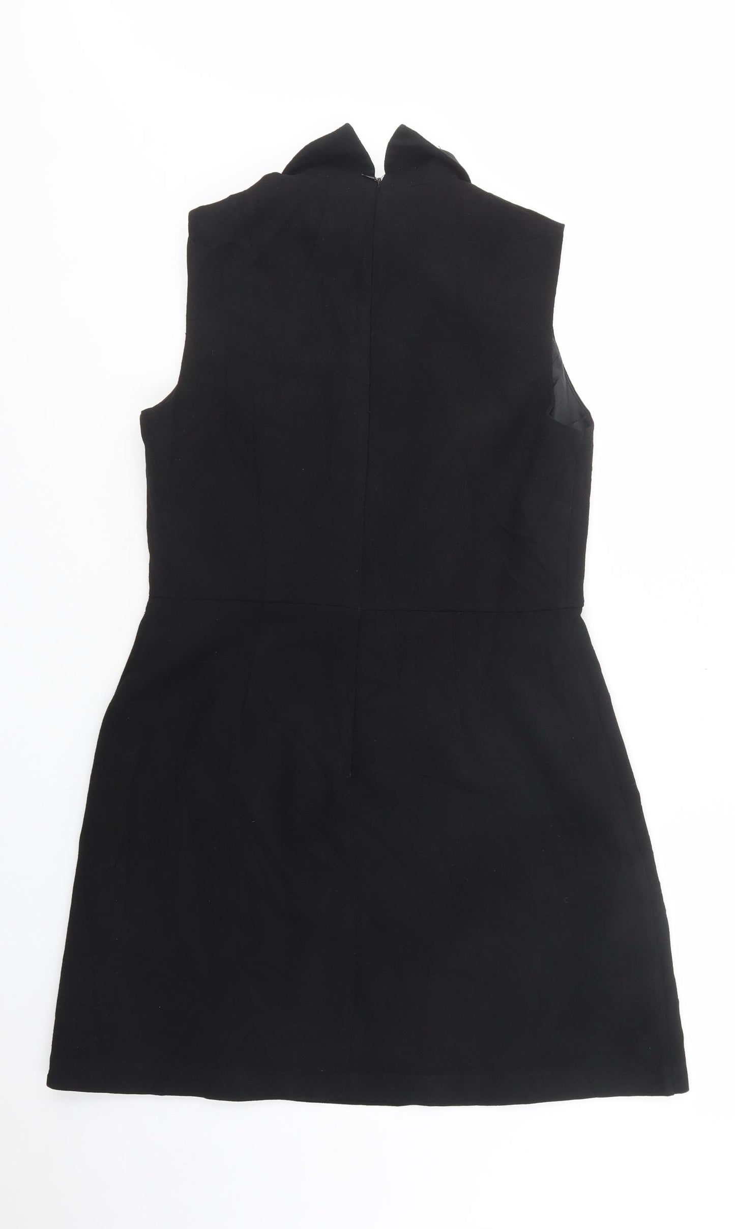 Papaya Womens Black  Polyester Fit & Flare  Size 12  Collared Zip