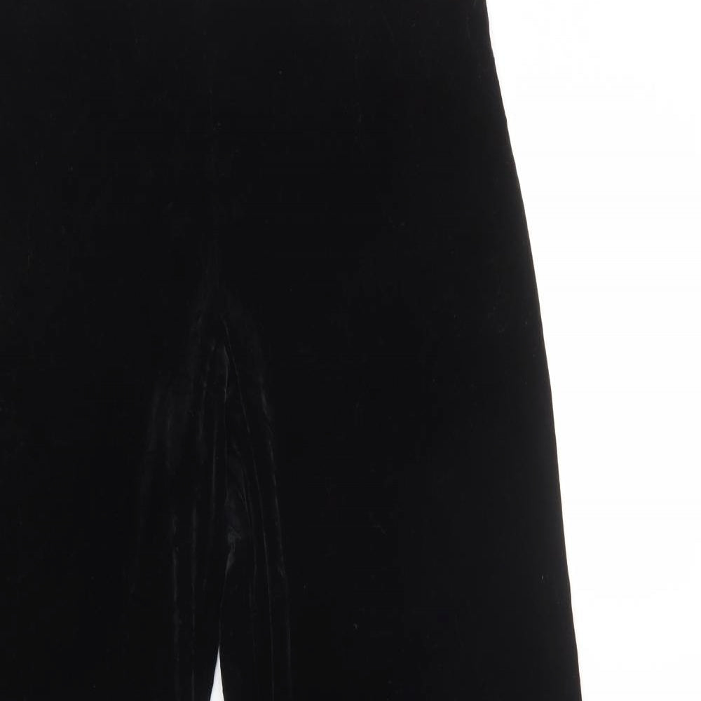 Marks and Spencer Womens Black  Polyester Trousers  Size 16 L30 in Regular