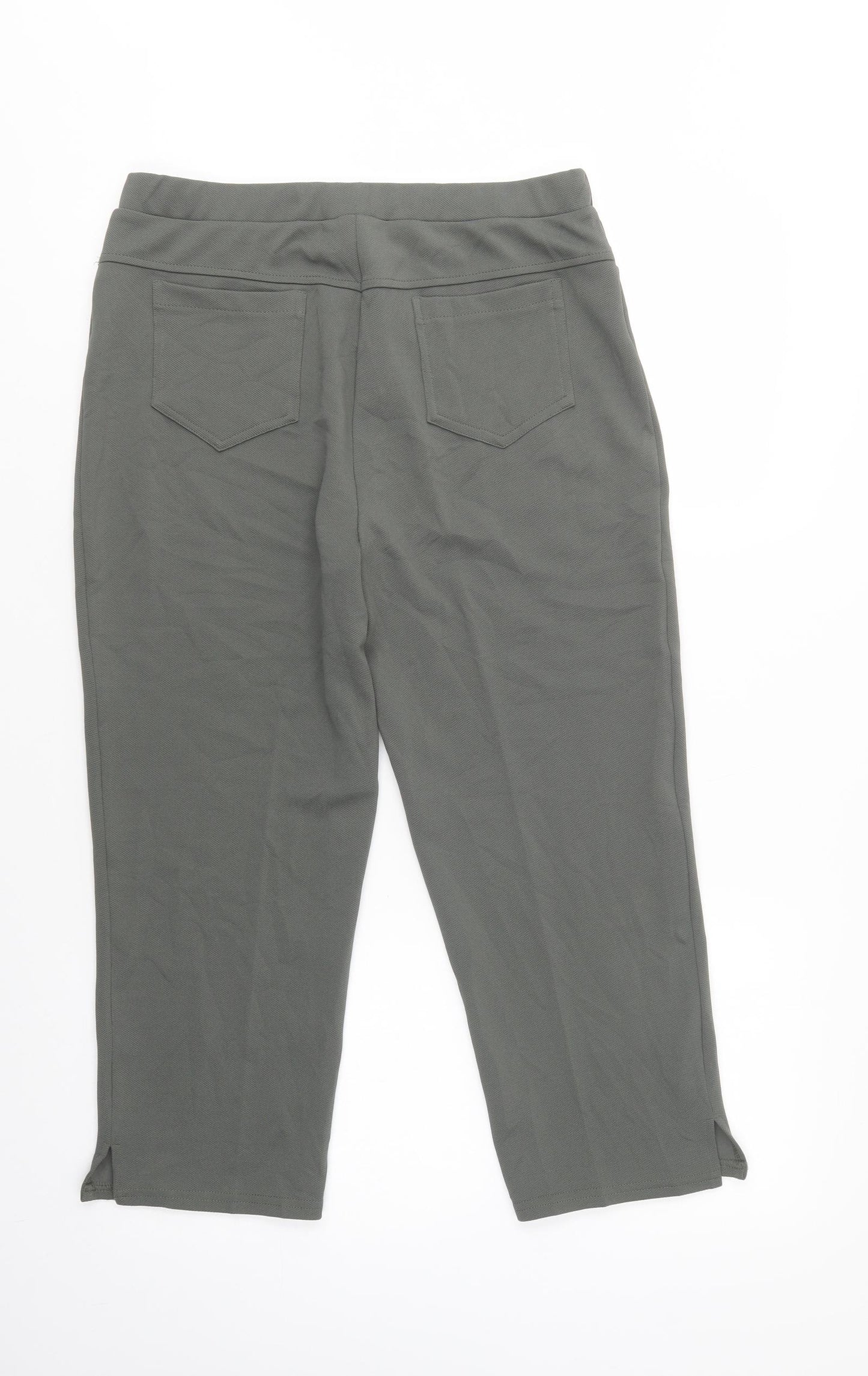 Afibel Womens Green  Polyester Trousers  Size 14 L23 in Regular