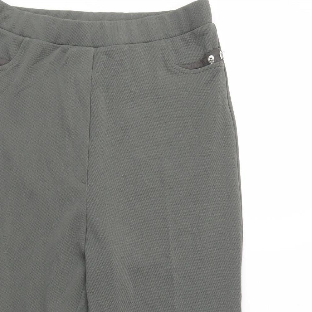 Afibel Womens Green  Polyester Trousers  Size 14 L23 in Regular