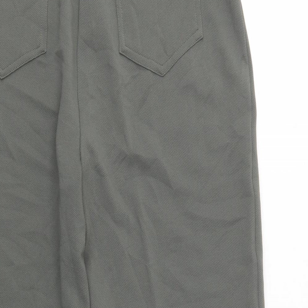 Afibel Womens Green  Polyester Trousers  Size 14 L23 in Regular