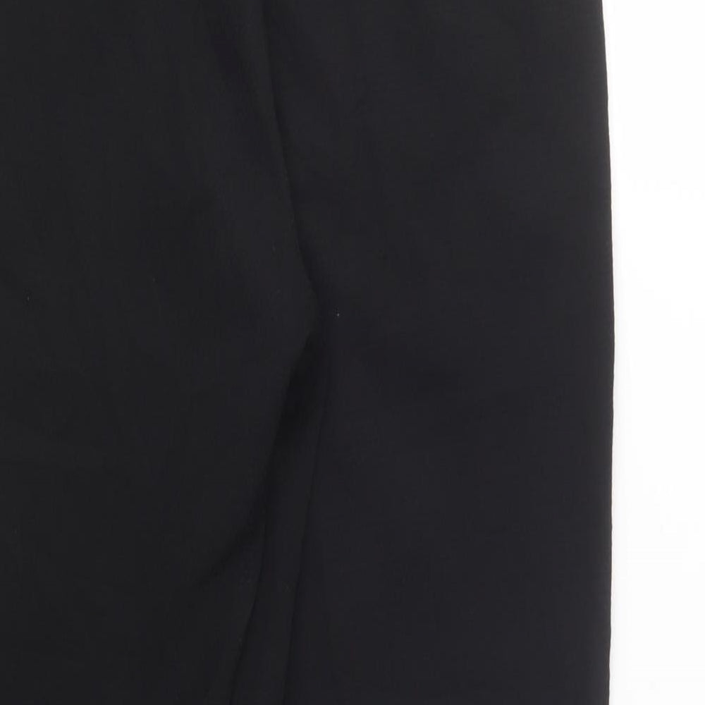 H&M Womens Black  Polyester Jogger Trousers Size 8 L27 in Regular Drawstring