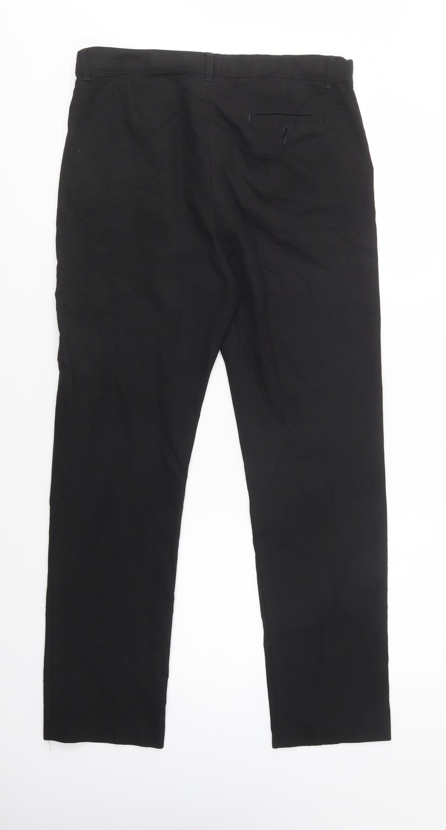 F&F Boys Black  Polyester Dress Pants Trousers Size 15 Years  Regular Button - School Wear