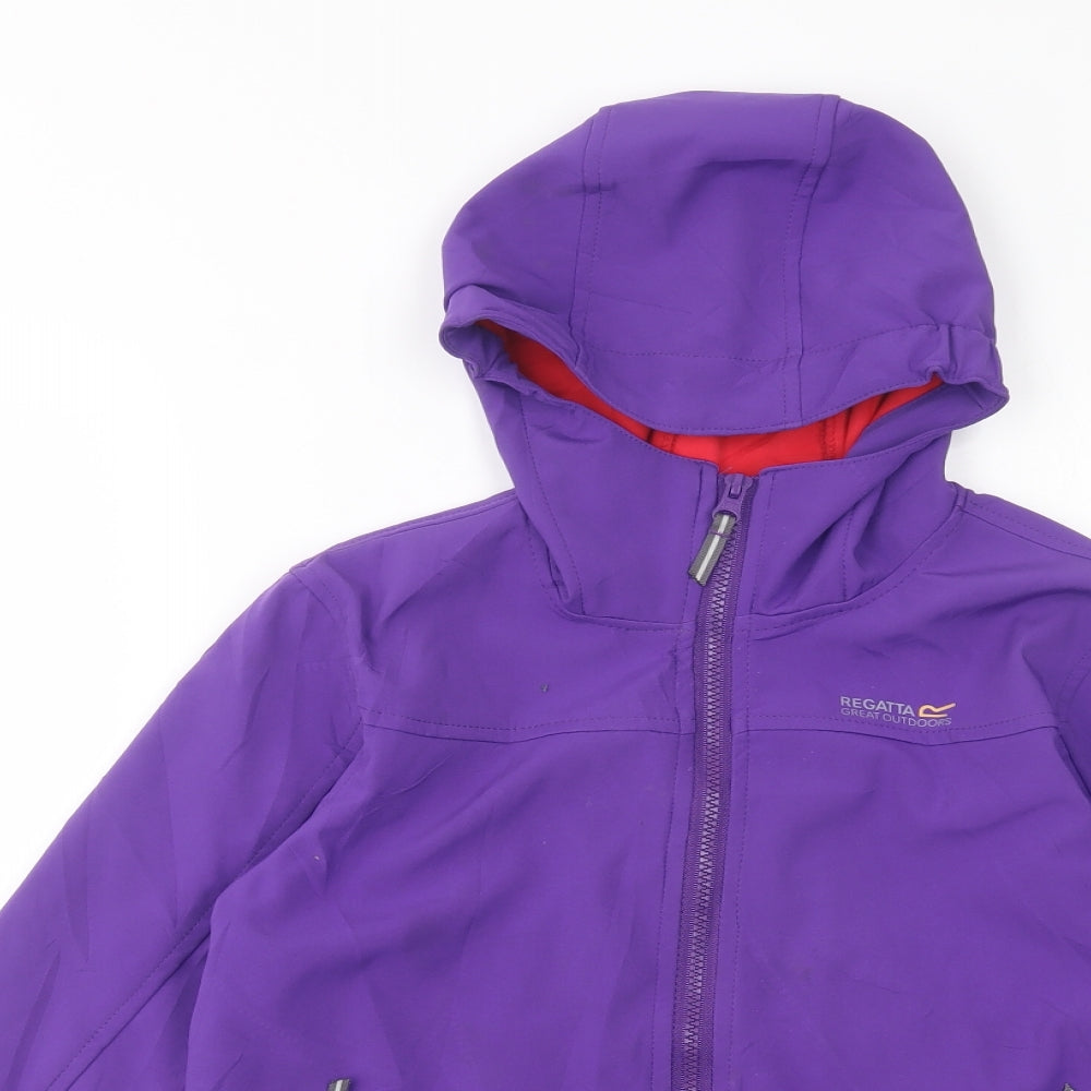 Regatta Girls Purple   Windbreaker Jacket Size 11-12 Years  Zip
