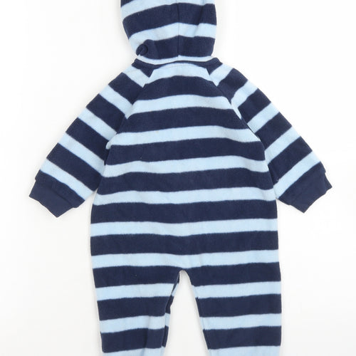 George Boys Blue Striped Polyester Babygrow One-Piece Size 3-6 Months  Zip