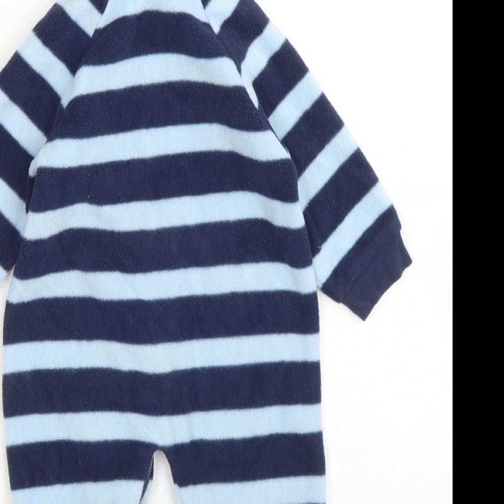 George Boys Blue Striped Polyester Babygrow One-Piece Size 3-6 Months  Zip