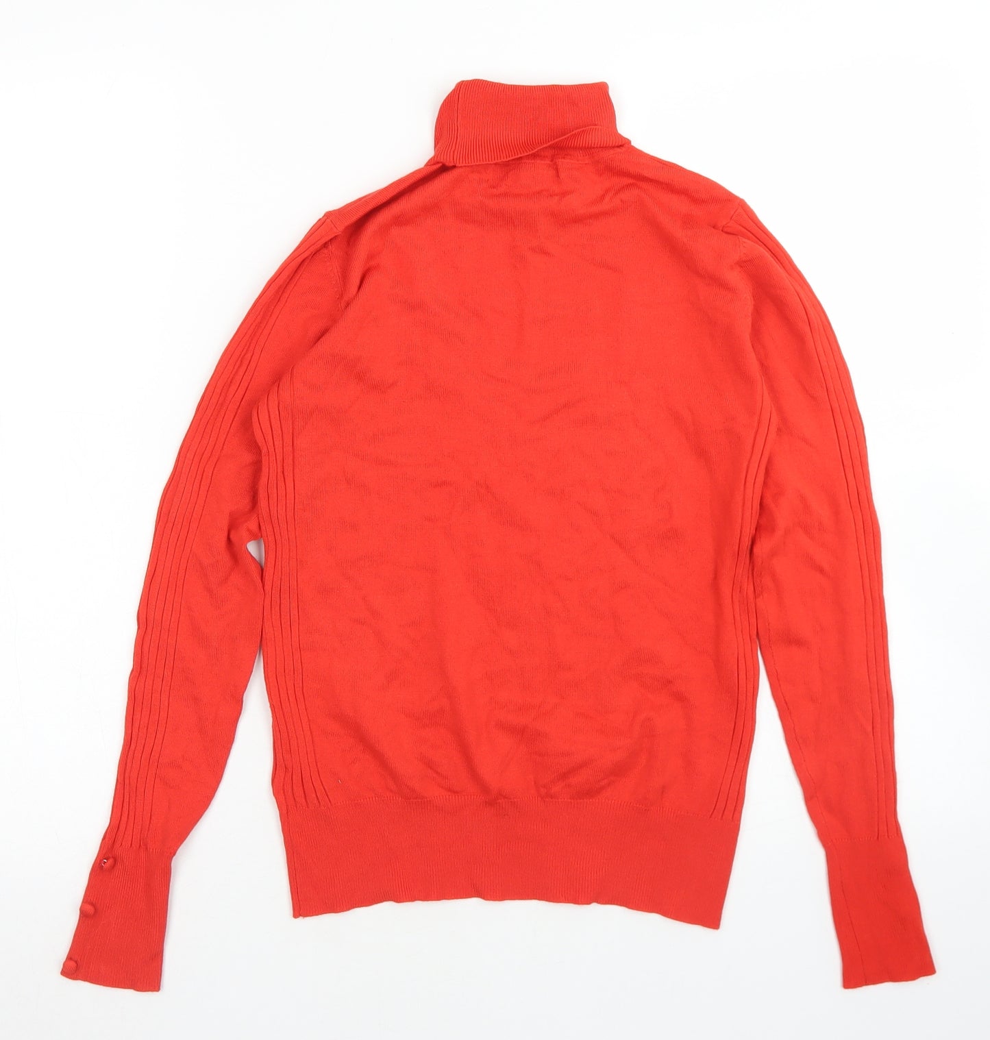 NEXT Womens Red Roll Neck  Viscose Pullover Jumper Size 8