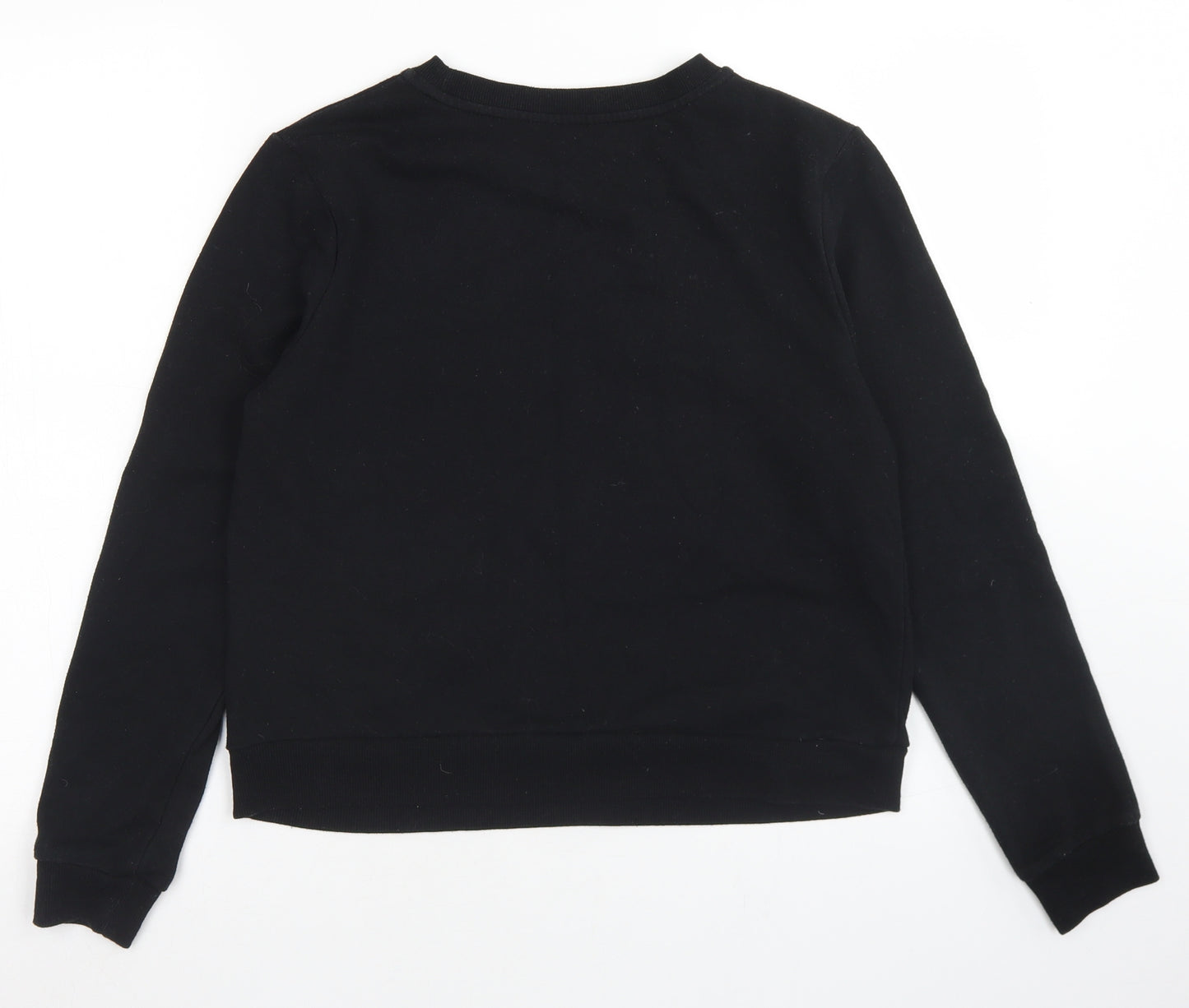 New Look Womens Black  Polyester Pullover Sweatshirt Size 10