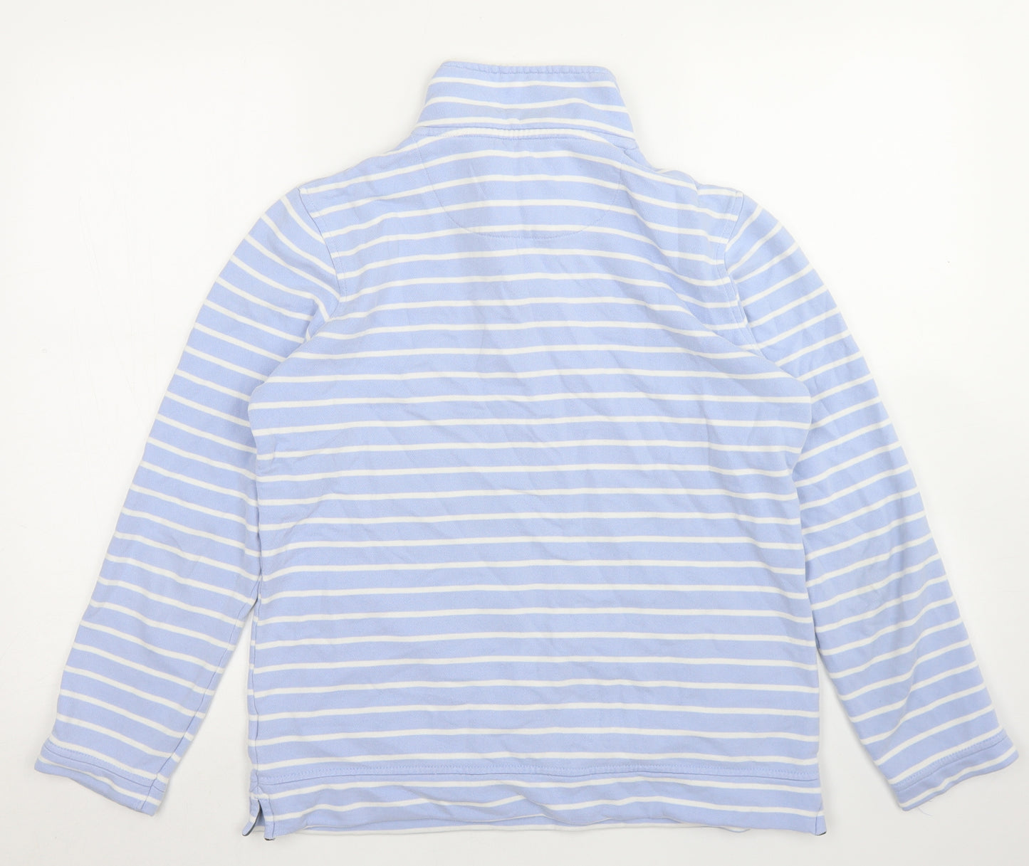 Crew Clothing Womens Blue Striped Cotton Pullover Sweatshirt Size 10