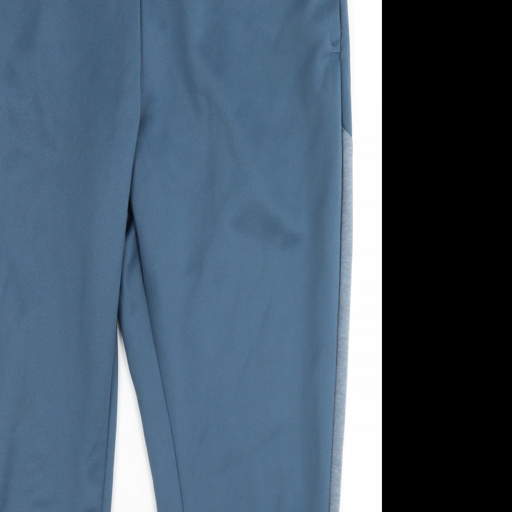 Souluxe  Mens Blue  Polyester Jogger Trousers Size XL L27 in Regular Drawstring