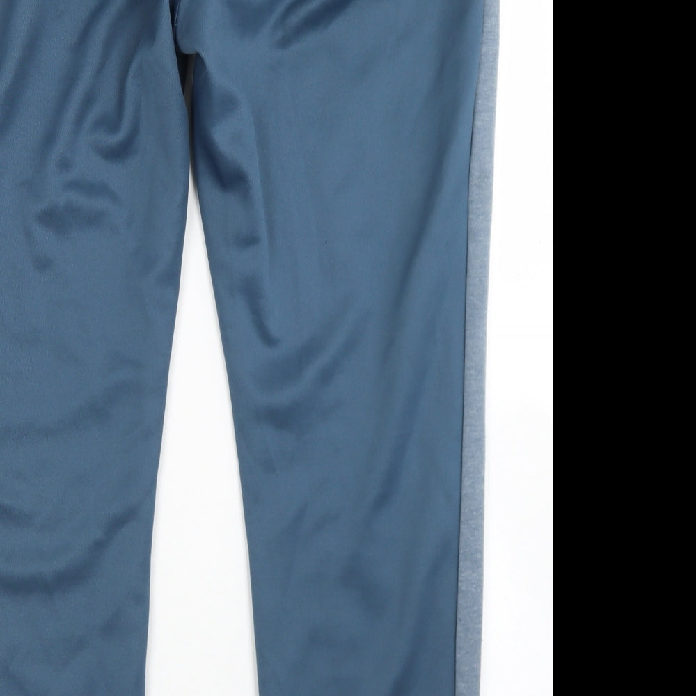 Souluxe  Mens Blue  Polyester Jogger Trousers Size XL L27 in Regular Drawstring
