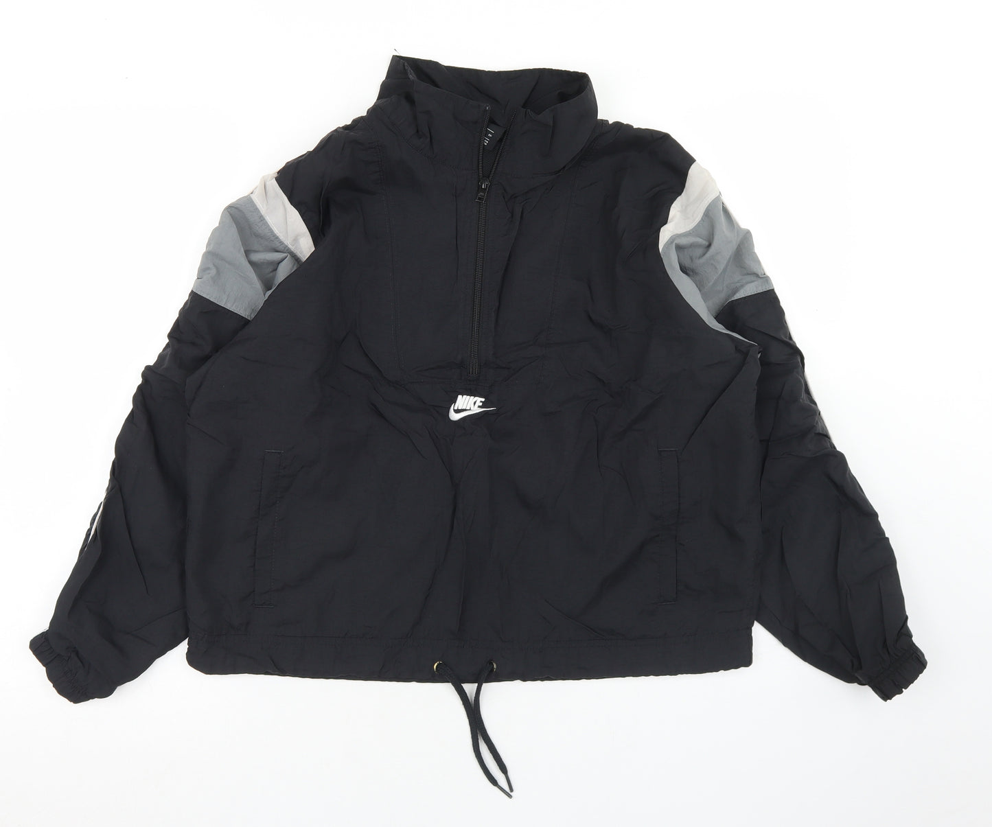 Nike Womens Black   Windbreaker Jacket Size XS  Zip - Cropped