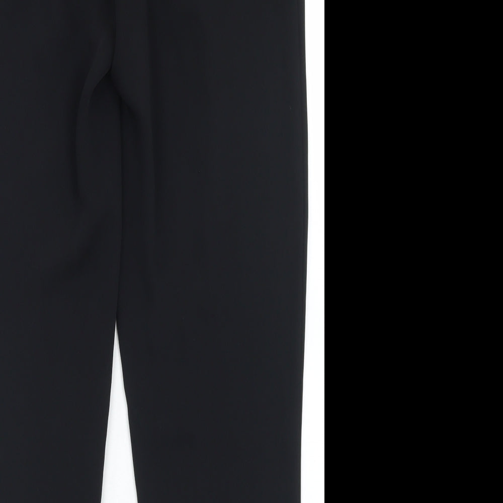 F&F Womens Black  Polyester Dress Pants Trousers Size 12 L26 in Regular Hook & Eye