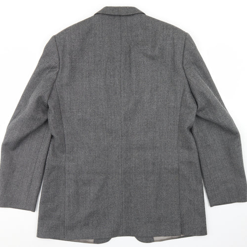 Preworn Mens Grey  Polyester Jacket Blazer Size 40