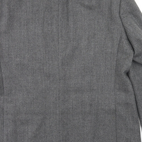 Preworn Mens Grey  Polyester Jacket Blazer Size 40