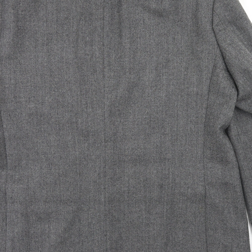 Preworn Mens Grey  Polyester Jacket Blazer Size 40
