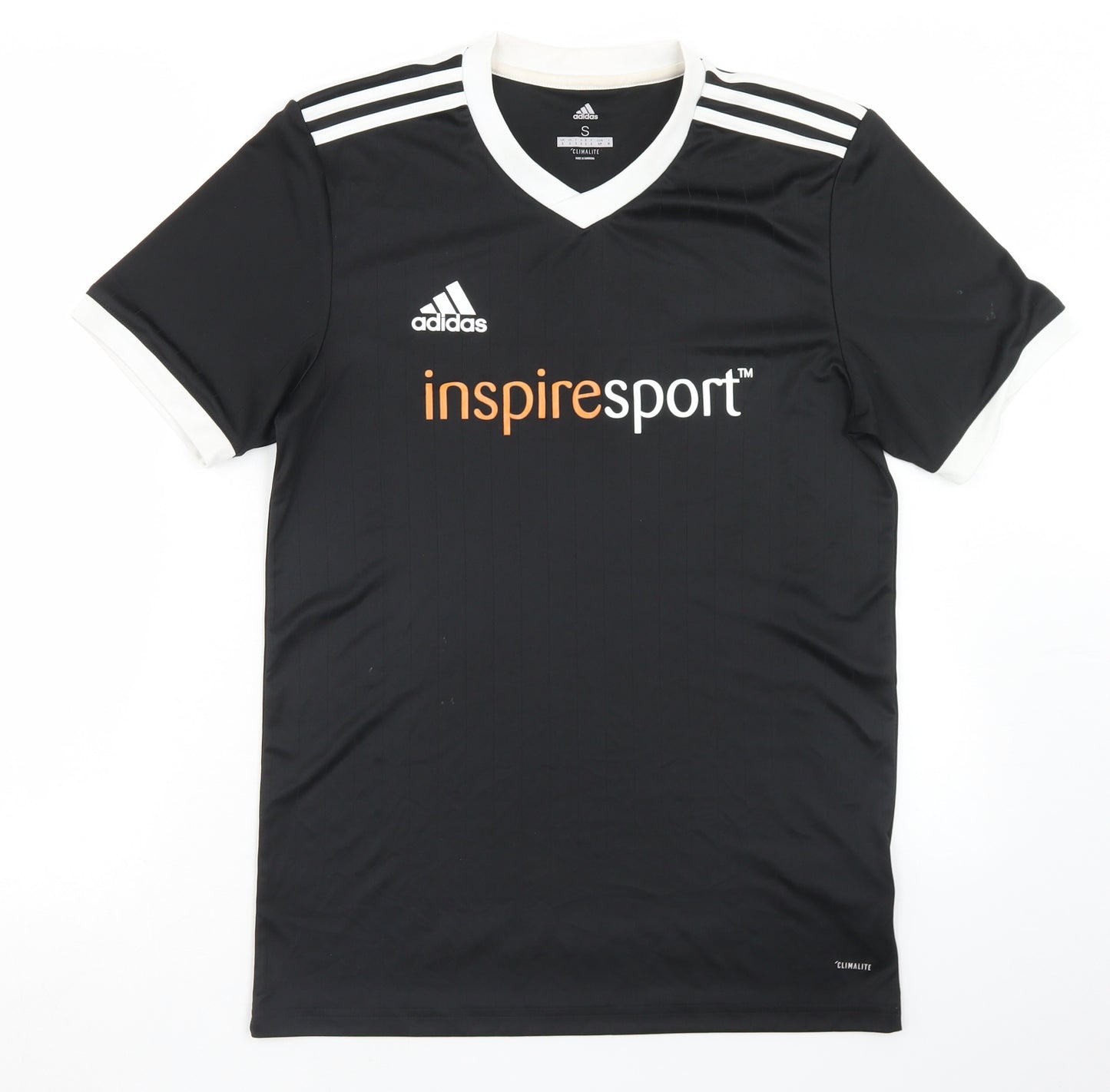 adidas Mens Black  Polyester Basic T-Shirt Size S V-Neck