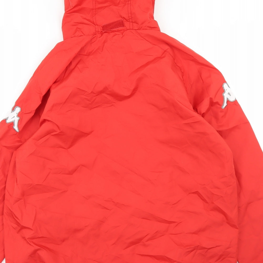 Kappa Mens Red   Windbreaker Jacket Size S  Zip - Crusaders FC